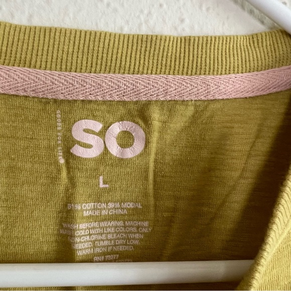 mustard yellow twist cropped tee puff sleeve chartreuse gold lime crop shirt M - Picture 5 of 5